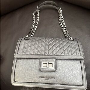 Karl Lagerfeld Paris Agyness Quilted Leather shoulder bag! REDUCED 4 QUICK SALE!